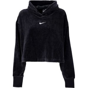 Nike, Dames, Sweatshirts & Hoodies, Zwart, Maat: L Velours,