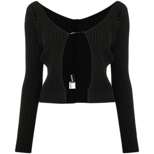 Jacquemus, Dames, Truien, Zwart, Maat: L Wol,