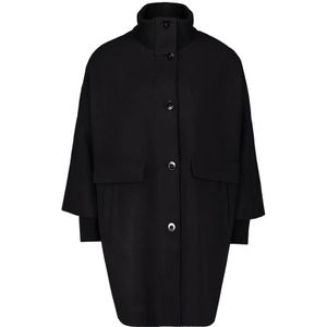 Betty Barclay - Elegante Wollen Jas - Zwart - Dames - 4XL