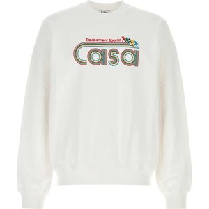 Casablanca, Heren, Sweatshirts & Hoodies, Wit, Maat: S Katoen,