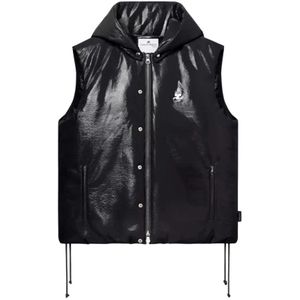 Courrèges, Heren, Jassen, Zwart, Maat: S Vinyl,