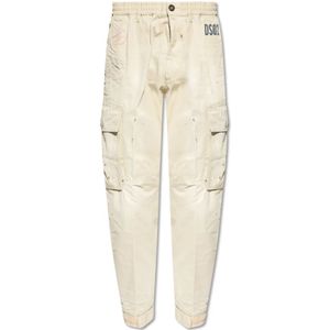 Dsquared2, Heren, Broeken, Beige, Maat: XL Katoen,