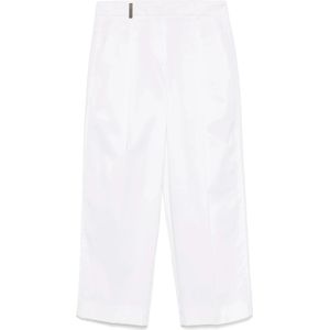 Peserico, Dames, Broeken, Wit, Maat: M Zijde,