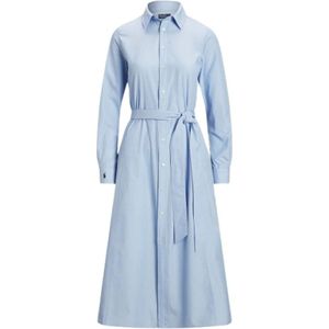 Polo Ralph Lauren, Dames, Jurken, Blauw, Maat: 2XS Katoen,