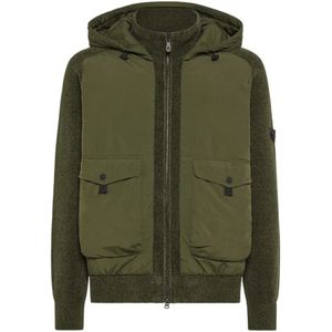 Peuterey, Heren, Jassen, Groen, Maat: L Nylon,