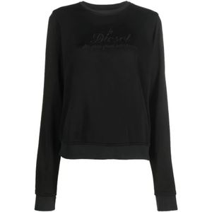 Diesel, Dames, Sweatshirts & Hoodies, Grijs, Maat: S Katoen,