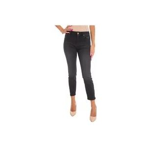 Pinko Hoge taille stretch skinny jeans , Black , Dames , Maat: W29