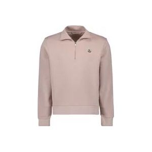 Moncler Sweatshirt met rits , Pink , Heren , Maat: L