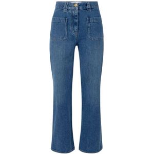 Elisabetta Franchi, Dames, Jeans, Blauw, Maat: W28