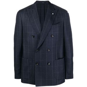 Lardini, Heren, Jassen, Blauw, Maat: L Wol,