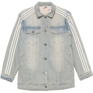 Adidas, Dames, Jassen, Blauw, Maat: M Denim,