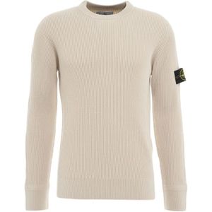 Stone Island, Heren, Truien, Beige, Maat: 2XL