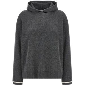 Brunello Cucinelli, Dames, Sweatshirts & Hoodies, Grijs, Maat: S Zijde,
