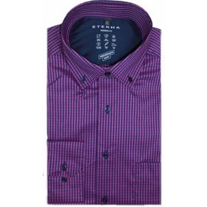 Eterna, Heren, Overhemden, Paars, Maat: S