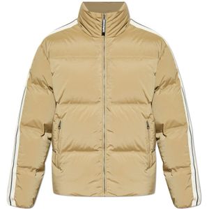Palm Angels - Down Jacket - Groen - Heren - Met Opstaande Kraag
