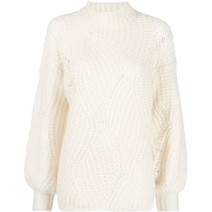 Agnona, Dames, Truien, Wit, Maat: XS Zijde,