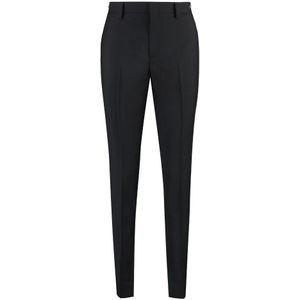 Gucci, Dames, Broeken, Zwart, Maat: 2XS Wol,