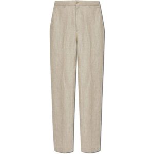Etro, Heren, Broeken, Beige, Maat: M Linnen,