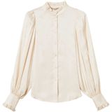 Twinset, Dames, Blouses & Shirts, Beige, Maat: XS Satijn,