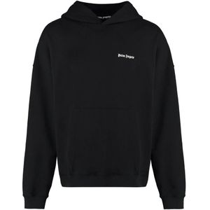Palm Angels, Heren, Sweatshirts & Hoodies, Zwart, Maat: L Katoen,