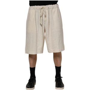 Dolce & Gabbana, Heren, Korte broeken, Wit, Maat: 5XL Katoen,