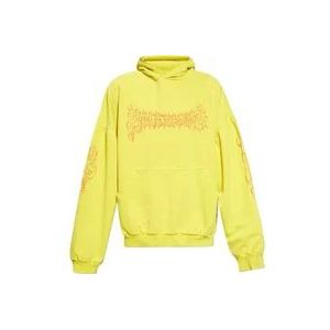 Balenciaga Oversized hoodie , Yellow , Heren , Maat: XL