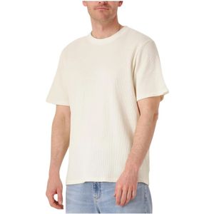 Anerkjendt - Akkiki S/S Waffle Tee - T-shirt - Ecru - Katoen