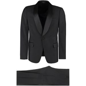 Gucci, Heren, Pakken, Zwart, Maat: L Wol,