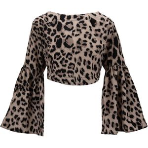 Me-Fui, Dames, Blouses & Shirts, Bruin, Maat: S Poliester,