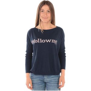 Liu Jo, Dames, Truien, Blauw, Maat: S Viscose,