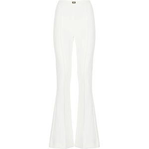 Elisabetta Franchi - Crêpe Broek - Beige - Slim Fit