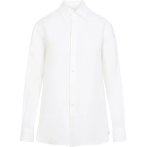 Ralph Lauren, Dames, Blouses & Shirts, Wit, Maat: M Linnen,