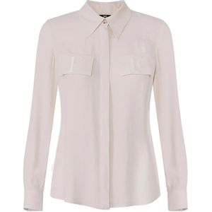 Elisabetta Franchi, Dames, Blouses & Shirts, Wit, Maat: M Katoen,