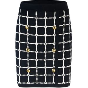 Elisabetta Franchi, Dames, Rokken, Zwart, Maat: S Viscose,