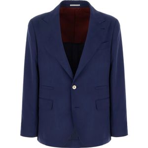 Brunello Cucinelli, Heren, Jassen, Blauw, Maat: L