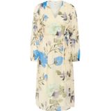 Soaked in Luxury - Bloemen Midi Jurk - Veelkleurig - Dames - Lange Mouwen