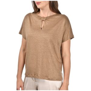 Gran Sasso, Dames, Blouses & Shirts, Bruin, Maat: L