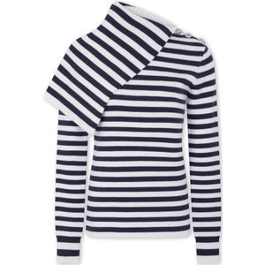 Rabanne, Dames, Truien, Blauw, Maat: S Wol,