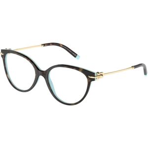 Tiffany - TF2217 - Optische Monturen - Bruin Transparant - Acetaat - Kattenoog