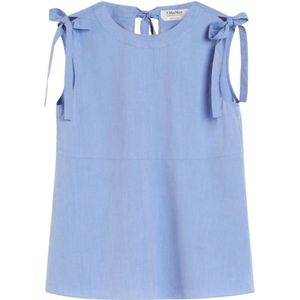 Max Mara, Dames, Tops, Blauw, Maat: XS Katoen,