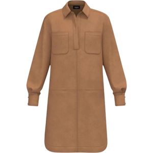 Marella, Dames, Jurken, Bruin, Maat: S Poliester,