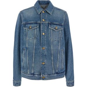 Golden Goose, Heren, Jassen, Blauw, Maat: L Denim,
