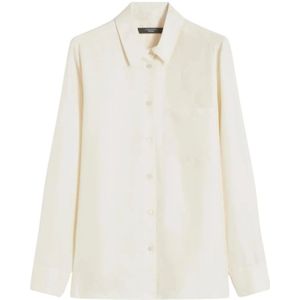 Weekend Max Mara, Dames, Blouses & Shirts, Beige, Maat: S Zijde,