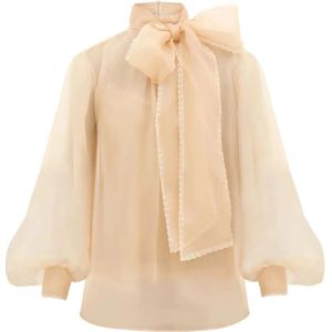 Zimmermann, Dames, Blouses & Shirts, Beige, Maat: S