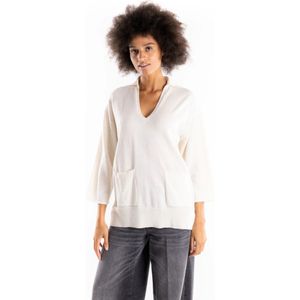 Akep, Dames, Truien, Beige, Maat: XS Wol,