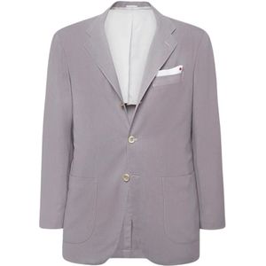 Kiton, Heren, Jassen, Paars, Maat: 2XL Kasjmier,