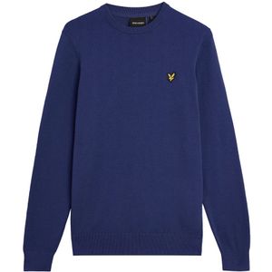 Lyle & Scott - Mid Knits Cotton Crew Neck Jumper - Katoen - Paars - Heren