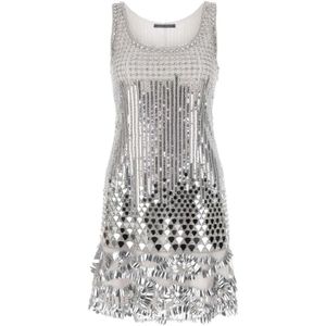 Alberta Ferretti, Dames, Jurken, Grijs, Maat: 2XS