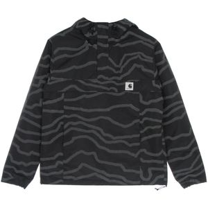 Carhartt Wip, Dames, Jassen, Zwart, Maat: S Leer,