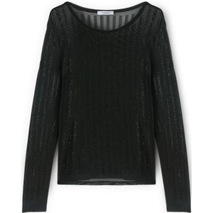 Motivi, Dames, Tops, Zwart, Maat: XS Katoen,